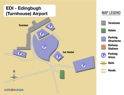 Karta zračne luke Edinburgh